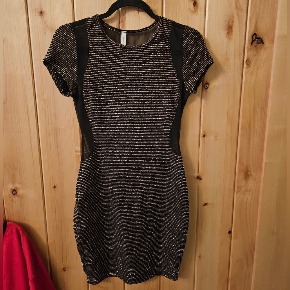 Gold & black holiday dress